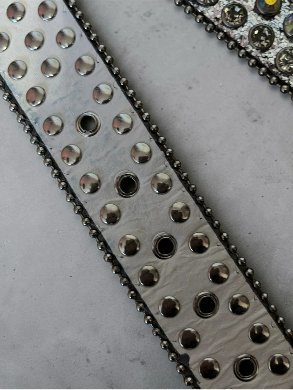 Target Silver Rhinestone Studded Women's Belt - Picture 2 of 4